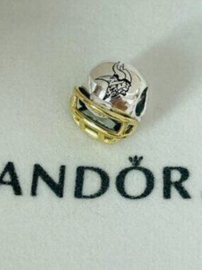 Pandora Minnesota Vikings Football Helmet Charm Pendant